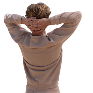 Felpa da Uomo in Spugna Francese 100% Cotone Organico di Lusso Pre-Ristretto Certificato GOTS Vestibilità Classica Premium Pullover - Product Image 6