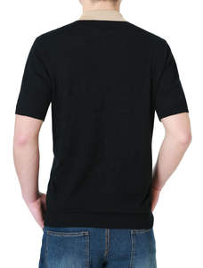 Camisa de Golf Formal de Manga Corta para Hombre, 100% Algodón, Color Beige, con Muestra Gratis - Product Image 2