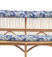 Fauteuil de loisirs moderne et minimaliste en rotin tressé à deux places pour l'extérieur et l'intérieur – Mobilier élégant pour salon, appartement, villa