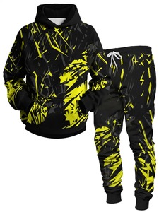 Ensembles de survêtement pour hommes, sweat à capuche et pantalon pour femmes, couleur unie, pull à capuche + pantalon, ensembles de vêtements de sport décontractés pour hommes - Product Image 6