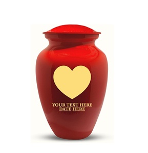 Personalized Human Cremation Urn for Adult Ashes Men & Woman Engraved Brass Urn with Name <b>Date</b> Headstone Shape <b>Red</b> Custom Size - Product Image 6
