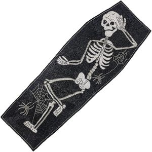 Mesa de comedor de Navidad, Mantel Individual de corredor con cuentas, tela hecha a mano, alfombrilla decorativa para boda con diseño de hojas para uso doméstico - Product Image 1