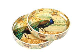 Venta caliente MDF con bandeja de trabajo Mina Bandeja decorativa para el hogar y el hotel Bandeja de servicio hecha a mano - Product Image 4
