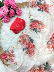 Ropa de fiesta Buena calidad Increíble atractivo Tedy Seda con impresión digital Saree Venta al por mayor Suministro de fábrica - Product Image 5