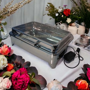 Más vendidos al por mayor plato de frotamiento de acero inoxidable plato de frotamiento eléctrico servidores de buffet y calentadores de alimentos para fiesta de Hotel - Product Image 6