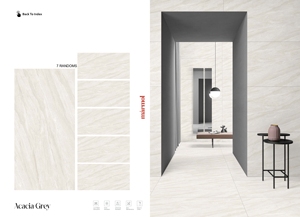 Azulejos de Porcelana Gris Acacia de 600x1200mm, Brillantes, para Piso y Pared, 9MM de Grosor, Vitrificados, Antibacterianos, Estilo Europeo Moderno y Clásico - Product Image 2