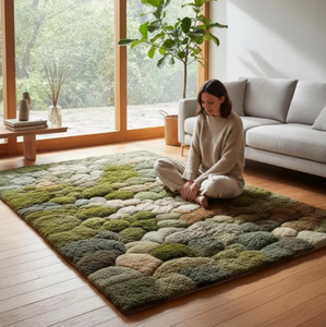 Tapis en pierre de mousse Tapis 3D doux Motif de roche inspiré de la nature Tapis de sol en pierre de galets 3D Salon et chambre à coucher - Product Image 4