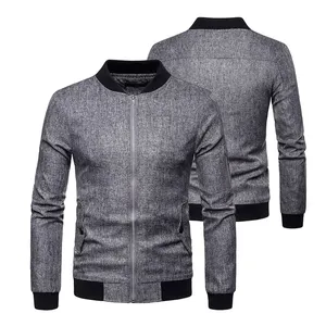 Venta al por mayor de los hombres de alta calidad chaquetas de lana mangas de cuero Vintage School College Letterman Varsity béisbol bombardero chaquetas Streetwear - Product Image 4