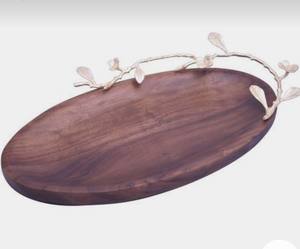 Plateau de service tendance avec poignée en métal pour les portions de fête de mariage à la maison Plats Design moderne Plateaux de service en bois Fournitures d'hôtel - Product Image 2