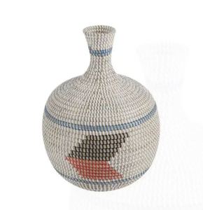 Vase à fleurs en jonc de mer au design vintage de vente chaude avec une forme variée pour les accessoires de décoration intérieure tissés à la main en vase à fleurs en Inde - Product Image 5