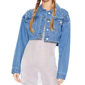 Chaqueta Vaquera de Invierno para Mujer, Estilo Informal, con Botones de Cuerno, Corte Recto, Holgada, de Algodón, Transpirable y de Secado Rápido - Product Image 1