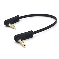 Câble d'extension pour casque d'écoute 3.5mm, 15cm 1/8 "3.5mm TRS mâle vers TRS mâle Câble audio pour prise stéréo Cordon AUX pour casque, autoradio