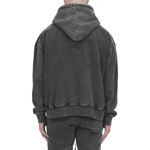 Sudadera con Capucha Extra Grande, Lavada al Ácido, Estilo Vintage, con Estampado Digital y Bolsillo para Hombre, 100% Algodón Grueso, para Invierno - Product Image 2