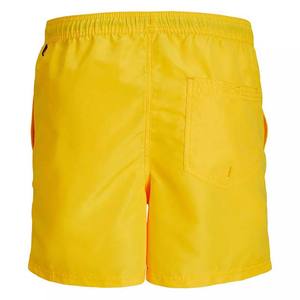 Ropa de verano 220 gramos Casual Cierre con cordón Tejido elástico 100% Poliéster Pantalones cortos para hombres Color amarillo Pantalones cortos para hombres en venta - Product Image 2