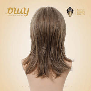 Maris -DWY Peluca sintética marrón de 16 pulgadas con línea de cabello natural sin pegamento, corte lobo, para mujer con encaje marrón claro - Product Image 3