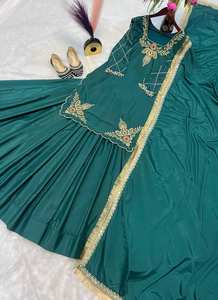 Venta caliente Ropa de boda para mujeres Pesado Natural Crep Seda Ofertas Trabajo a mano Bordado Secuencia Zari Work Classy Últimas fiestas principales - Product Image 6