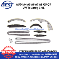 MBSGSW Kit de chaîne de distribution pour AUDI A4 A5 A6 A7 A8 Q5 Q7 VW Touareg 3.0L V6 Diesel DOHC 2011-2018 OEM 059109229AA 059109229S