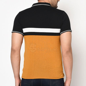 เสื้อยืดโปโลผู้ชายสีพื้นสำหรับใส่ในฤดูร้อนเสื้อยืดถักผ้าคอตตอน/ใยไผ่สำหรับผู้ใหญ่ - Product Image 3