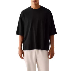 300gsm 100% Cotton Thick Oversized Drop Shoulder <b>T</b> <b>shirt</b> Heavyweight Men's Streetwear <b>T</b> <b>shirt</b> <b>Cropped</b> Boxy <b>Fit</b> <b>T</b> <b>Shirt</b> - Product Image 1