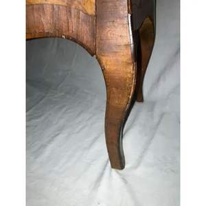 Exquisite Hand-Carved Mahogany <b>Nighstand</b> | French Style Bedside Table with Two Chevron Drawers | Artisanal Bedroom Furniture for - Product Image 5