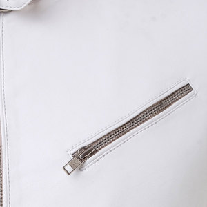 Gran oferta de moda de Color blanco, chaqueta de cuero personalizada para hombre, estilo ajustado con ropa cálida Original 100% 2026 - Product Image 6