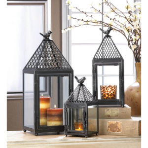 Moroccan Decorative <b>Black</b> Bird <b>Metal</b> <b>Candle</b> <b>Holder</b> and Lantern for Home & Garden Christmas Decorative <b>Candle</b> Jars - Product Image 3