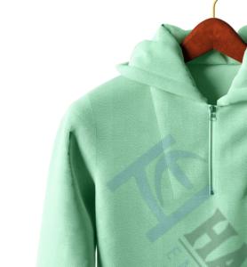 เสื้อฮู้ดผู้ชายผ้าฟลีซสีพื้นทรงสูง,เสื้อฮู้ดผ้าฝ้ายสั่งฉลากและดีไซน์ประจำฤดูใบไม้ร่วงมีหลายสีลำลองฮู - Product Image 2