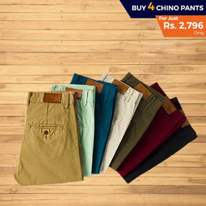 Paquete de 4 pantalones chinos de algodón para hombre - Product Image 5