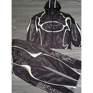 Survêtement décontracté personnalisé en polyester/coton léger avec fermeture éclair pour homme – Coupe régulière, respirant, coupe-vent, idéal pour l'été (vente en gros) - Product Image 1