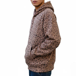 Sweat-shirts d'hiver de haute qualité pour hommes, nouveau style 2025, créez vos propres sweats-shirts pour hommes à imprimé léopard avec service OEM - Product Image 3