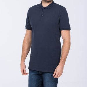 Camiseta Polo de hombre de poliéster y algodón de manga corta de verano/Camiseta básica de cuello liso para hombre con dos botones - Product Image 2