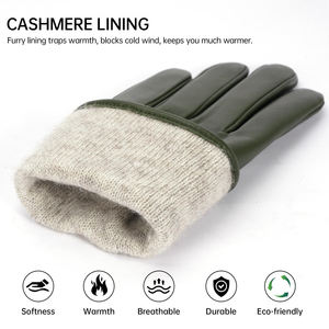 Winter Women's Casual Plain Leather <b>Gloves</b> Multi Functional <b>Touchscreen</b> Warm Hands Outdoor And Daily Wear Fashion <b>Gloves</b> - Product Image 2