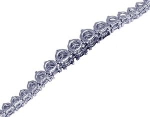 10K White Gold Tennis <b>Chain</b> Fully <b>Iced</b> <b>Out</b> with Lab Grown Diamonds Ideal for Luxury Hip Hop Fashion Jewelry - Product Image 5