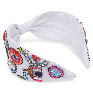 Bandeau pour cheveux brodé et perlé pour femmes et enfants, de haute qualité, multicolores, tendance - Product Image 3