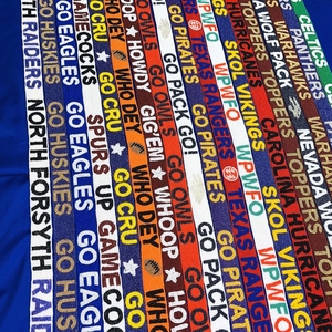 Venta al por mayor personalizado equipo de toros colores cuentas monedero correas ajustable bolsa de algodón accesorios para Fan juego día bordado costura - Product Image 3