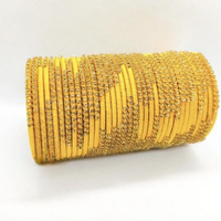 Tailles personnalisées, haute qualité, fabrication artisanale, churiyan indiens fantaisie, pierres en verre, bijoux tendance, ensembles de bracelets pour femmes