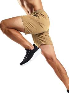 กางเกงขาสั้นผ้าฝ้ายสำหรับผู้ชายกางเกงขาสั้นสำหรับออกกำลังกายในยิมแห้งเร็วระบายอากาศได้ดีมียางยืดสำหรับใส่วิ่งแบบลำลองกำหนดเองได้100% - Product Image 4