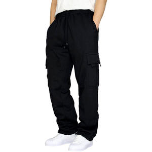 OEM Logo personnalisé Broderie Conception imprimée Hommes Casual Velours Poignets Pantalon de survêtement Mid Multiple Poches Vente à chaud Cross-Border - Product Image 5