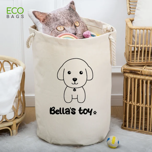 OEM ODM Eco-Friendly Heavy-Duty Large Capacity Canvas Storage Basket Flexible Design for Kids' Dirty Clothes Laundry Wholesale - Product Image 1
