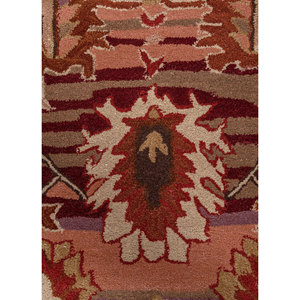 พรมขนสัตว์ทอมือ Mythos สีเบจและสีน้ำตาล รุ่น Tac-7082(Md) ลายเรขาคณิต สำหรับบ้าน ห้องนั่งเล่น ทางเดิน รูปทรงสี่เหลี่ยมผืนผ้า พรมจาอิปุร์ สหรัฐอเมริกา - Product Image 3