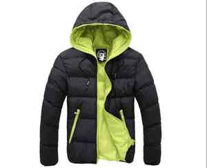 Veste d'hiver personnalisée OEM pour hommes Manteau chaud à col montant avec tissu en toile rembourrée à bulles et poche arrière - Product Image 4