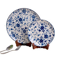 Service de vaisselle en porcelaine Bluebell Designer, écologique, passe au lave-vaisselle, jetable, non toxique, durable, moderne, luxueux, personnalisé