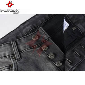 Jeans en denim déchirés unisexes, coupe slim, extensible, respirant, coupe droite ample, coupe skinny, coton, trous, décontractés - Product Image 4