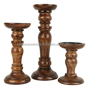 Lanterne en bois naturel Bougeoir de ferme rustique Pot en bois décoratif pour la décoration de Noël à la maison Utilisation multifonctionnelle - Product Image 4