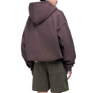 Latest Collection Customized Logo ACID WASHED <b>Hoodies</b> For Men Zipper-Up Loose Fit Oversize Custom Manufacturers Men <b>Hoodies</b> 2025 - Product Image 2