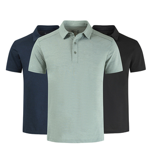 Trending Men's 100% Cotton Golf Business Casual para camisa Logotipo bordado personalizado Color sólido Transpirable Sostenible Short - Product Image 1
