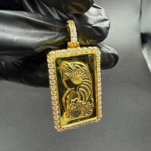 สร้อยคอจี้เพชรโมอิสซาไนต์ VVS แบบฮิปฮอป ชุบทองคำขาว เงินแท้ 925 ราคาถูกที่สุด - Product Image 1