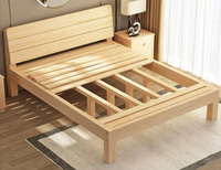 Base de Cama Económica de Madera Maciza Contemporánea con Tamaño Personalizado, Hecha en Vietnam