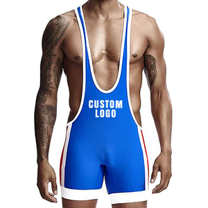 Quantité minimale de commande bas Concevez vos propres hommes Lutte Singlet Stretch Respirant Léger Sublimation Uniforme avec Design Cool - Product Image 2