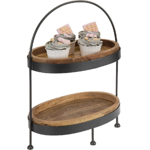 Support à gâteaux rond à 2 niveaux, présentoirs à cupcakes pour fêtes à la maison, décoration de Table, mariages, 10 pièces - Product Image 1